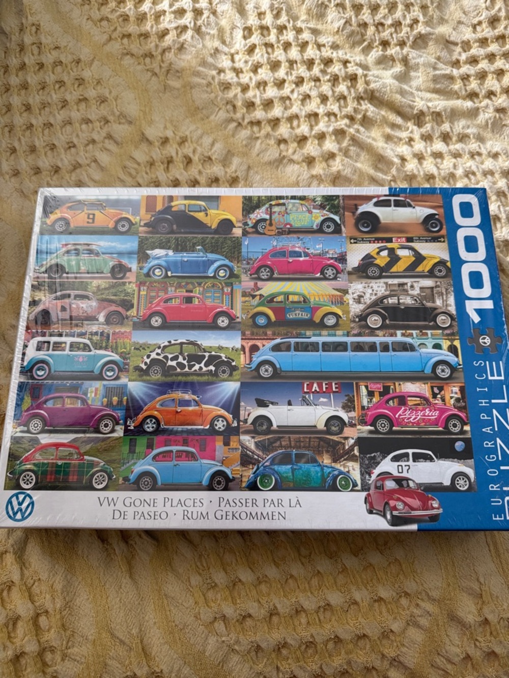 Volkswagen 'VW Gone Places' 1000-Piece Jigsaw Puzzle - Colorful Beetle Collage
